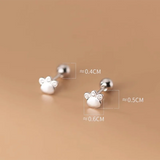 925 Silver Cat Claw Stud Earrings for Women
