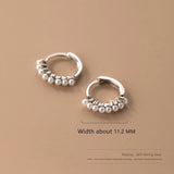 925 Silver Pearl Huggie Hoop Earrings Wedding Jewelry