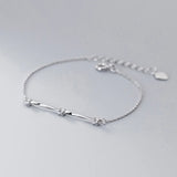 925 Silver Twist Stone Bracelet for Women Party 18k Jewelry