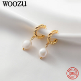Baroque Pearl Twist Pendant Earrings - Romantic Jewelry Gift