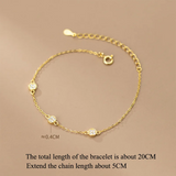 925 Silver Zircon Charm Bracelet for Women