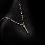 925 Silver Square Zircon Pendant Necklace Wedding Jewelry