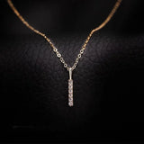 925 Silver Square Zircon Pendant Necklace Wedding Jewelry