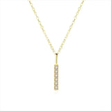 925 Silver Square Zircon Pendant Necklace Wedding Jewelry