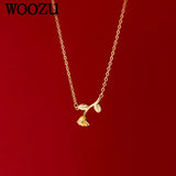 925 Silver Glossy Rose Flower Pendant Necklaces Wedding Jewelry