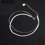 925 Silver Snake Bone Link Chain Anklet for Women