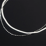 925 Silver Snake Bone Link Chain Anklet for Women