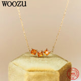 925 Silver Square Crystal Pendant Necklace for Women