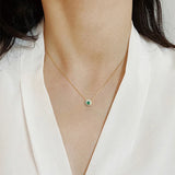 925 Silver Green Zircon Pendant for Women