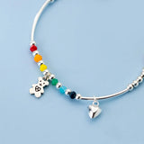 925 Silver Small Bear Love Bracelet Wedding Jewelry Gift