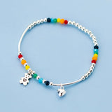 925 Silver Small Bear Love Bracelet Wedding Jewelry Gift