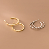 925 Silver Initials C Stud Earrings French Party Jewelry