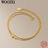 925 Silver Cross Bead Chain Bracelet for Women
