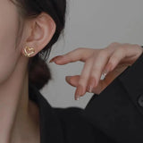 925 Silver Love Heart Small Stud Earrings Romantic Teen Party Jewelry