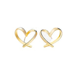 925 Silver Love Heart Small Stud Earrings Romantic Teen Party Jewelry