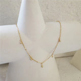 925 Silver Small Round Balls Clavicle Necklace for Women