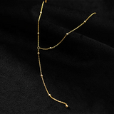 925 Silver Small Round Bead Chain Necklaces for Women