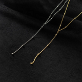 925 Silver Small Round Bead Chain Necklaces for Women