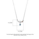 Square Zircon Pendant Necklace for Women