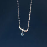 Square Zircon Pendant Necklace for Women