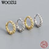 925 Sterling Silver Minimalist Circle Hoop Earrings Punk Rock Ear Buckle Jewelry
