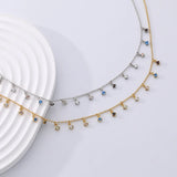 925 Silver Punk Stone Necklace for Women Party Bohemian Choker