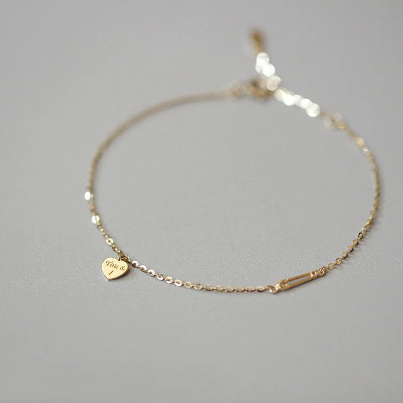 925 Silver Love Heart Pendant Bracelet for Women, Girlfriend Birthday Gift