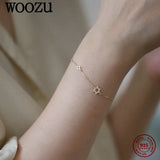 925 Silver Pave CZ Star Chain Bracelet for Women