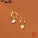 925 Silver Love Heart Oil Pendant Earrings For Women