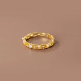 925 Silver Lace Pearl Zircon Finger Rings Wedding Gift