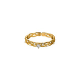 925 Silver Lace Pearl Zircon Finger Rings Wedding Gift