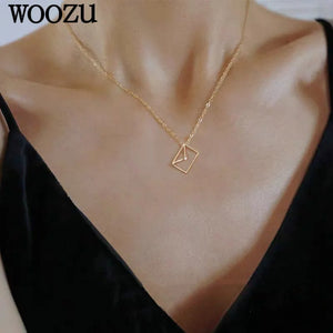 925 Silver Envelope Zircon Pendant Necklace Romantic Jewelry