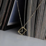 925 Silver Envelope Zircon Pendant Necklace Romantic Jewelry