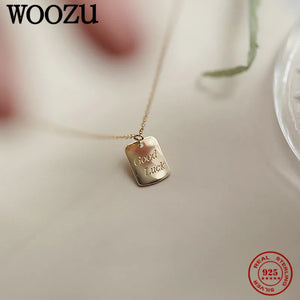 925 Silver Initial Pendant Choker Necklace for Women
