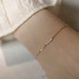 Sterling Silver Zircon Charm Bracelet Plated Party Jewelry