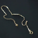Sterling Silver Zircon Charm Bracelet Plated Party Jewelry
