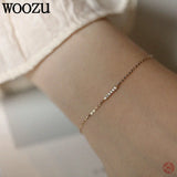Sterling Silver Zircon Charm Bracelet Plated Party Jewelry