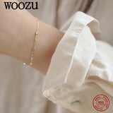 925 Silver Wave Zircon Charm Bracelet 14k Plated Teen Jewelry