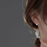 925 Silver Baroque Pearl Stud Earrings for Women Wedding
