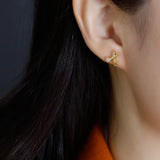 925 Sterling Silver Scissors Stud Earrings for Women Teen Party Charm Unisex
