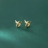 925 Silver Dragonfly Hoop Earrings For Women European Style Jewelry