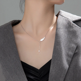 Sterling Silver Angel Wings Pendant Necklace for Women