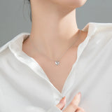 Heart Pendant Necklace 925 Silver Women