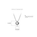 Heart Pendant Necklace 925 Silver Women