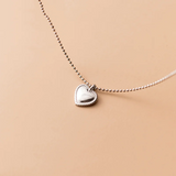 Heart Pendant Necklace 925 Silver Women