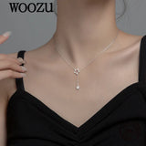 925 Silver Star Zircon Chain Necklace for Women