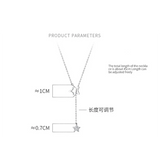 925 Silver Star Zircon Chain Necklace for Women