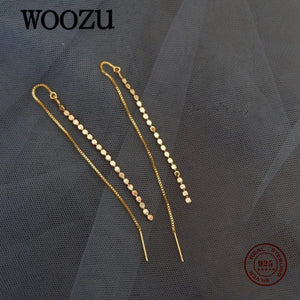 925 Silver Tassel Ear Line Bohemian Earrings