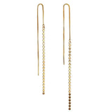 925 Silver Tassel Ear Line Bohemian Earrings