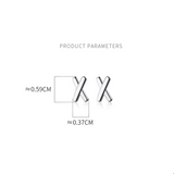 925 Silver Cross Stud Earrings Women Girl Kid Jewelry Gift